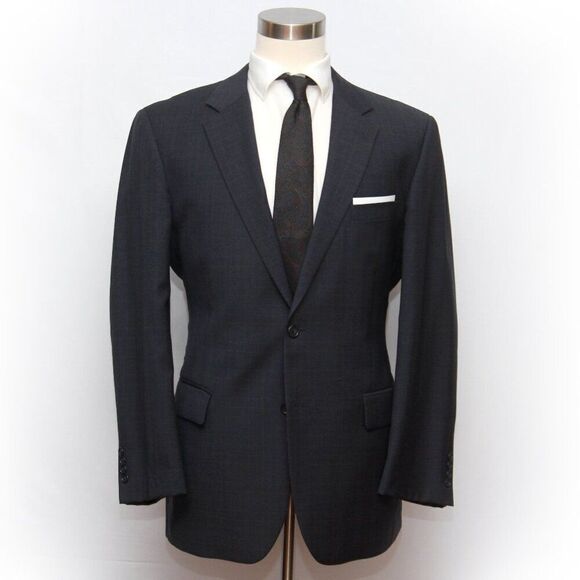 Jos A Bank 42R Navy Sport Coat Blazer Jacket 2B Wool D060388 - Picture 1 of 12